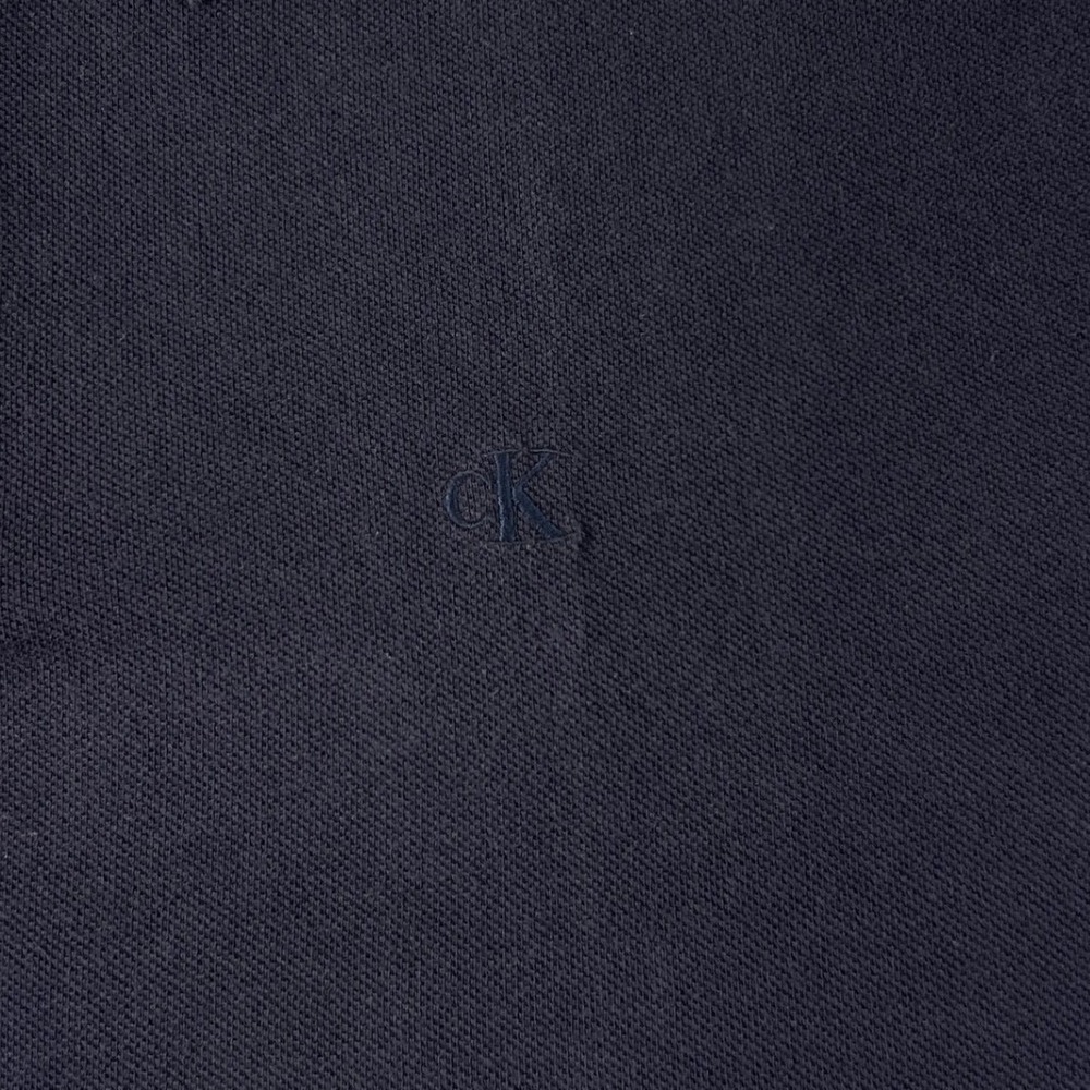Calvin Klein Jeans Polo Shirt Mens XL Navy Blue Classic Cotton‎ Short Sleeve NWT - Picture 3 of 10